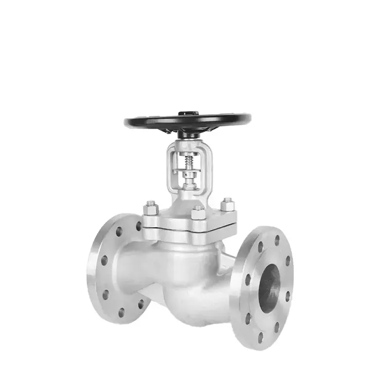 독일 표준 스테인리스 스틸 벨로우즈 구체 밸브 – 오른쪽 모습