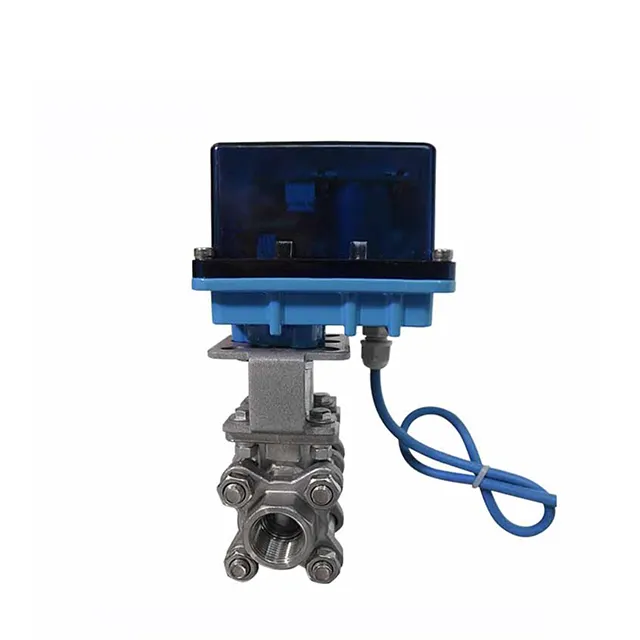미니어처 방폭 전기 구동 3피스 볼 밸브 1