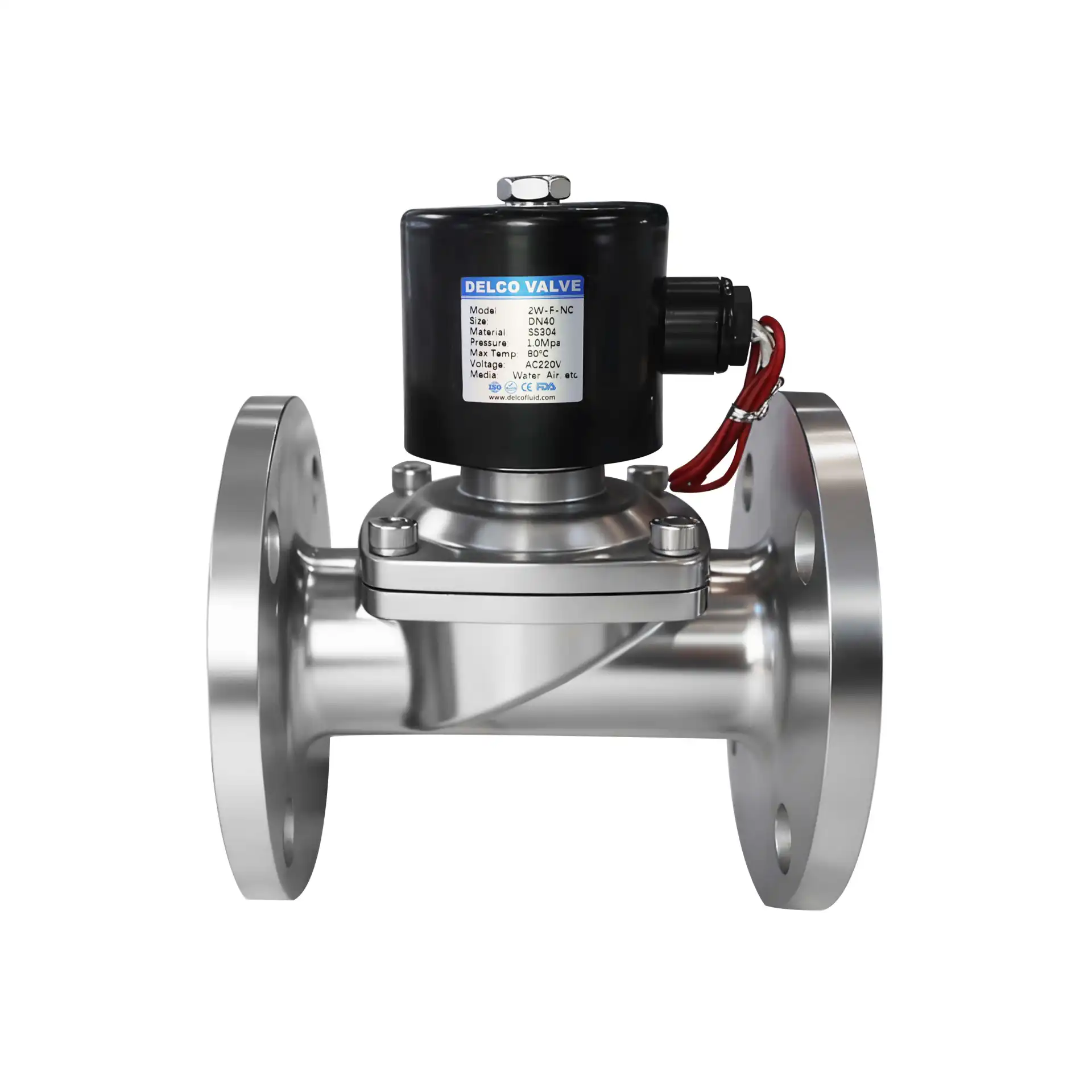 플랜지형 스테인리스 스틸 솔레노이드 밸브