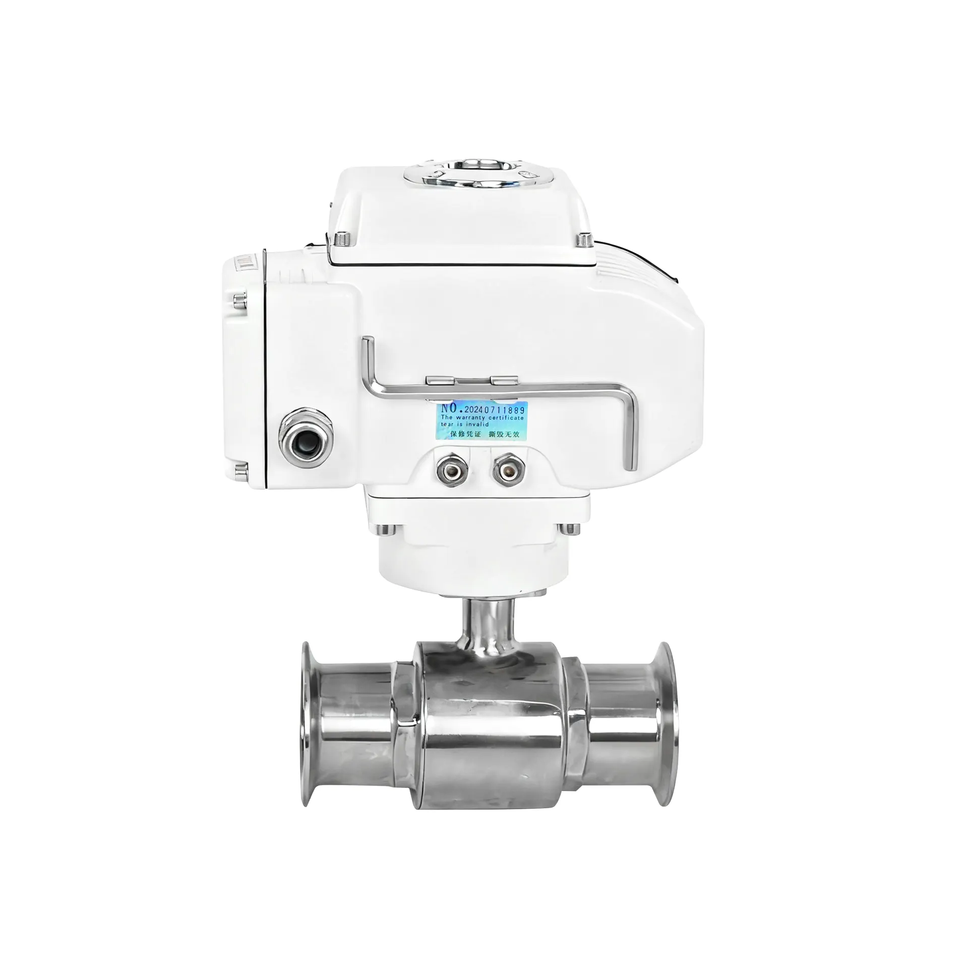 DK55-2WS 전기 위생 클램프 볼 밸브 – 후면