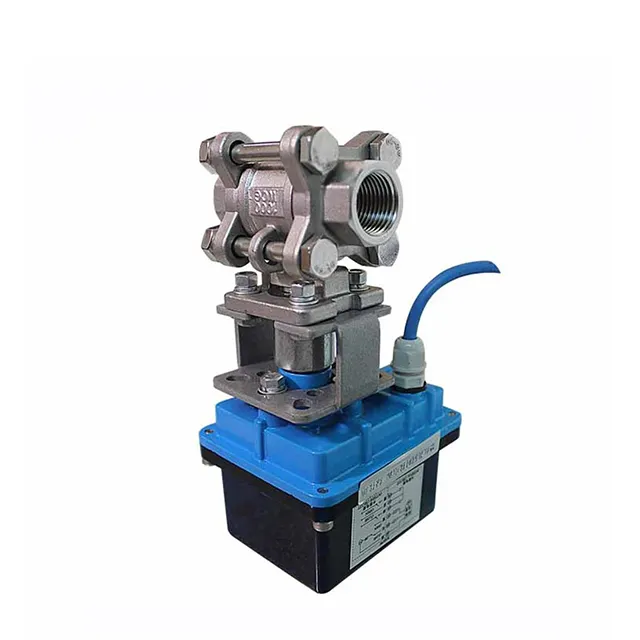 미니어처 방폭 전기 구동 3피스 볼 밸브 4