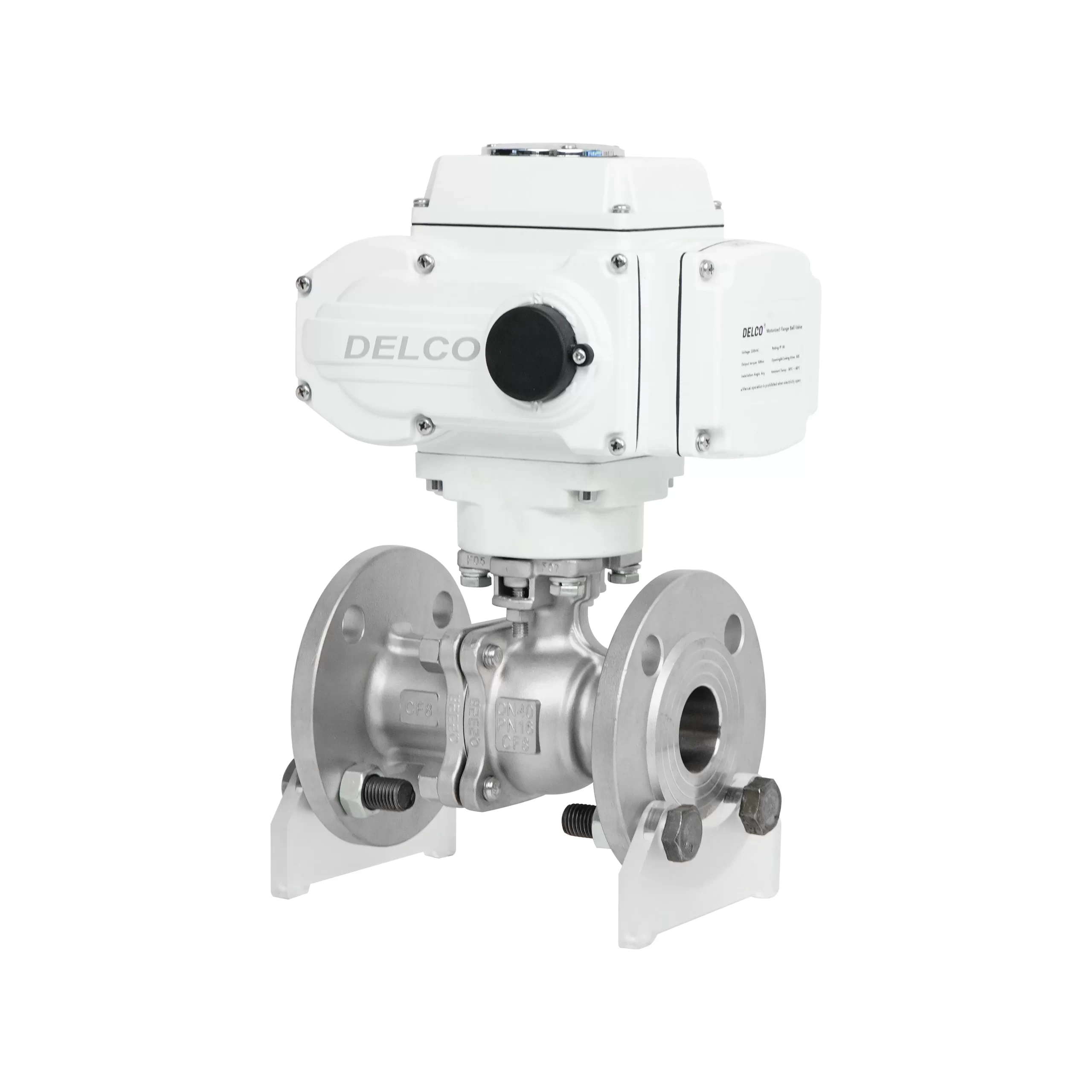 DK55-2PF 전기 양방향 스테인리스 스틸 플랜지 볼 밸브 1