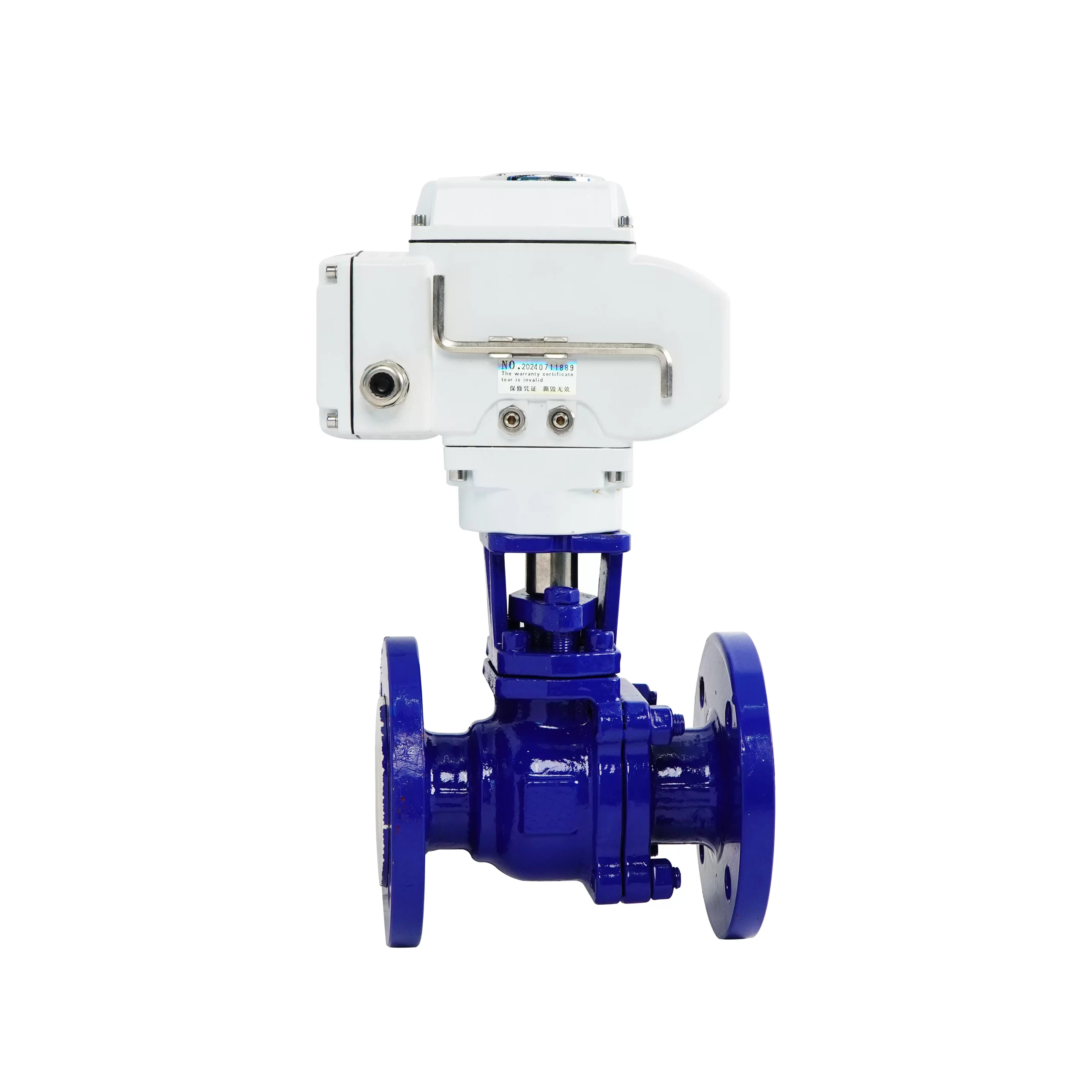 DK55-CF Electric Cast Steel Fluorine-Lined Flange Ball Valve 3