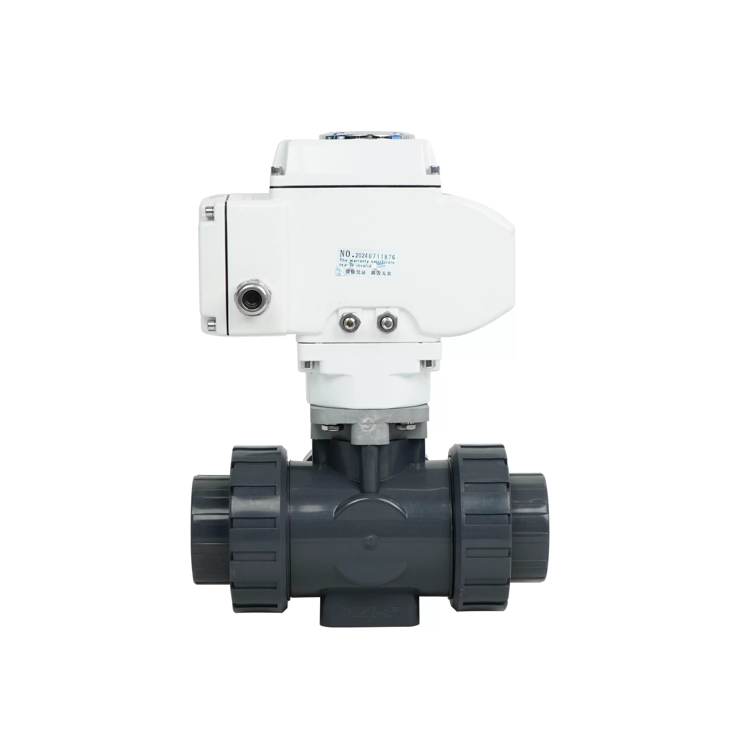DK55-PL Electric UPVC Double Union Ball Valve 4