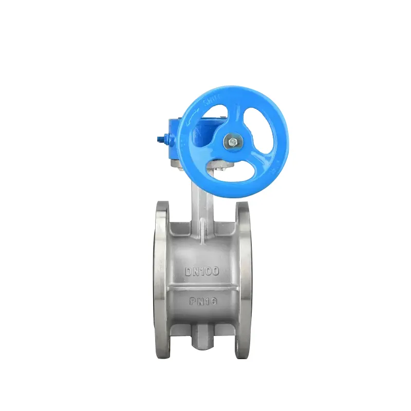 수동 스테인리스 스틸 플랜지 버터플라이 밸브 2