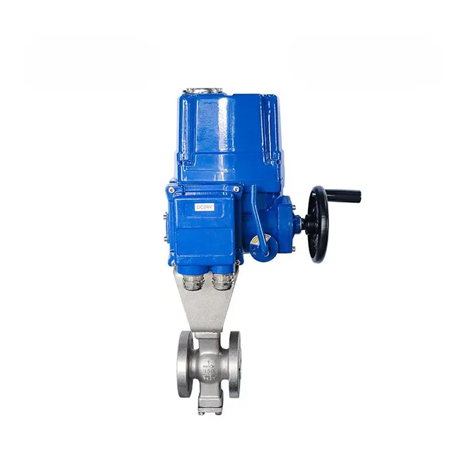 QT-DK55-VF 전기 방폭 V형 플랜지 볼 밸브 4
