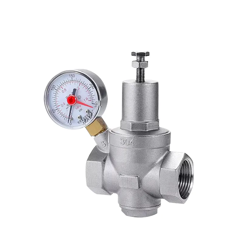 Stainless Steel Pressure Reducing Valve with Gauge5