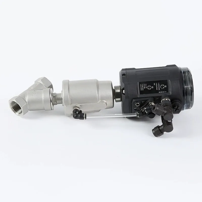 DELCO DK17A Pneumatic Threaded Angle Seat Valve with Positioner 2