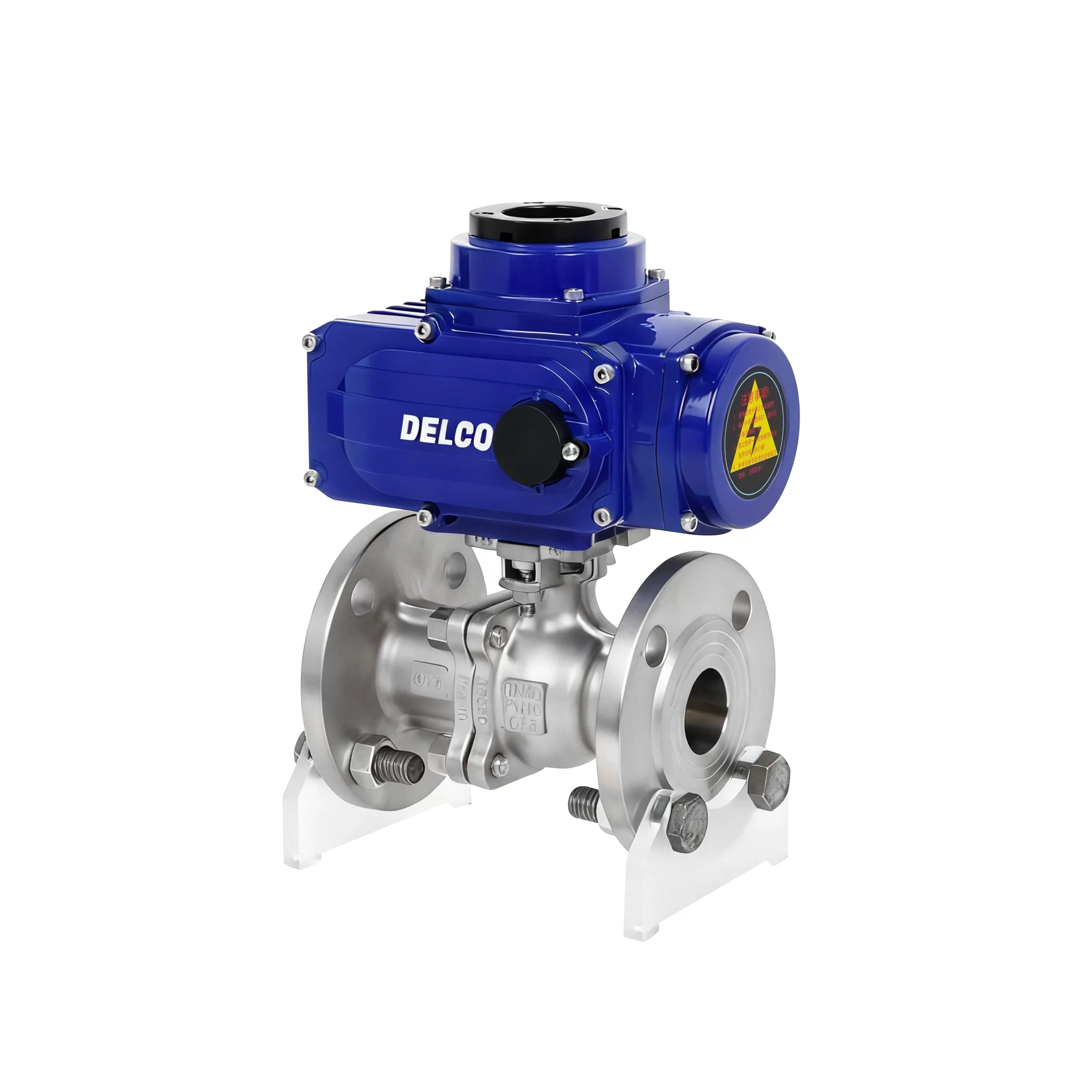 IP67-DK55-2PF Electric Two-Piece Stainless Steel Flanged Ball Valve 2