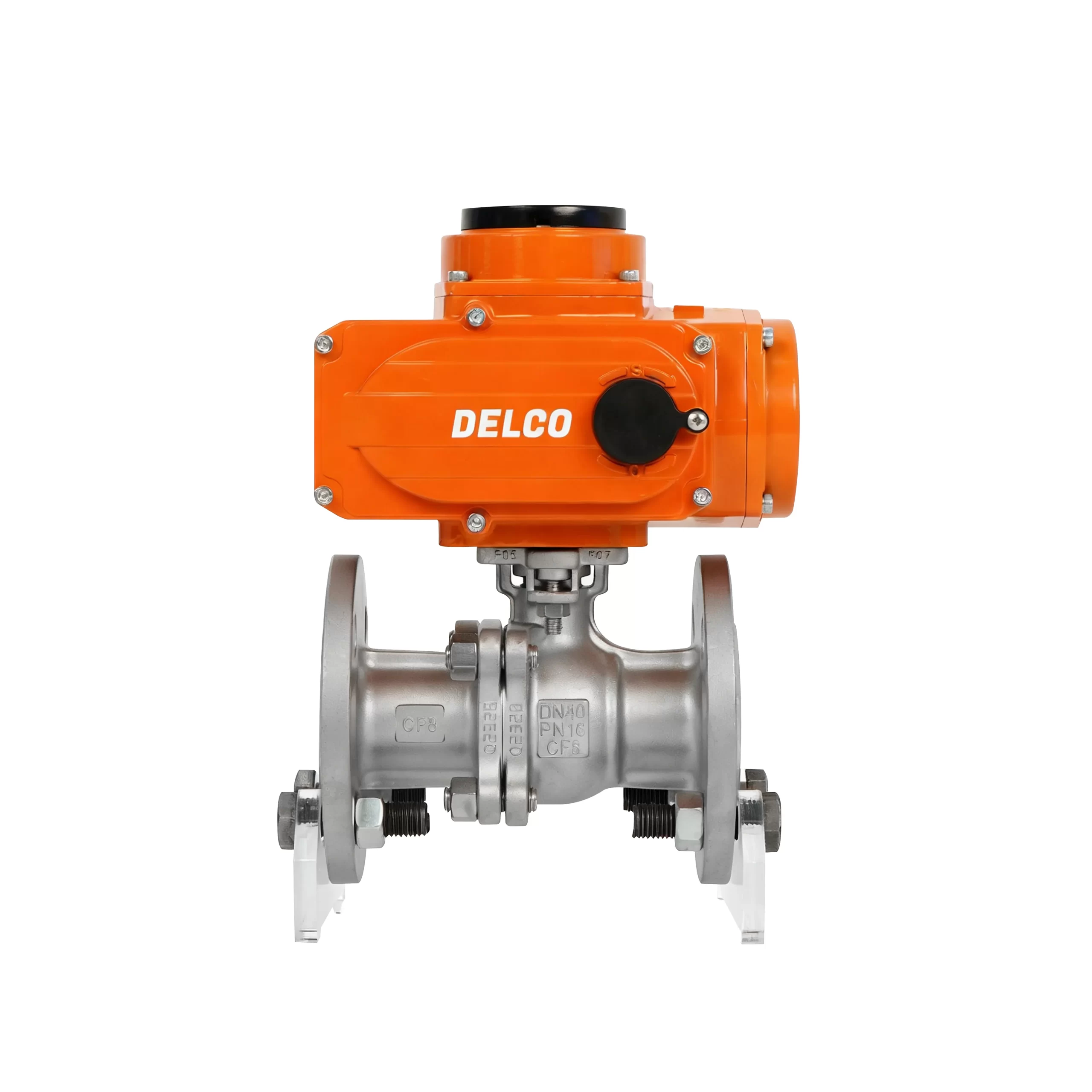 IP67-DK55-2PF Electric Two-Piece Stainless Steel Flanged Ball Valve 3