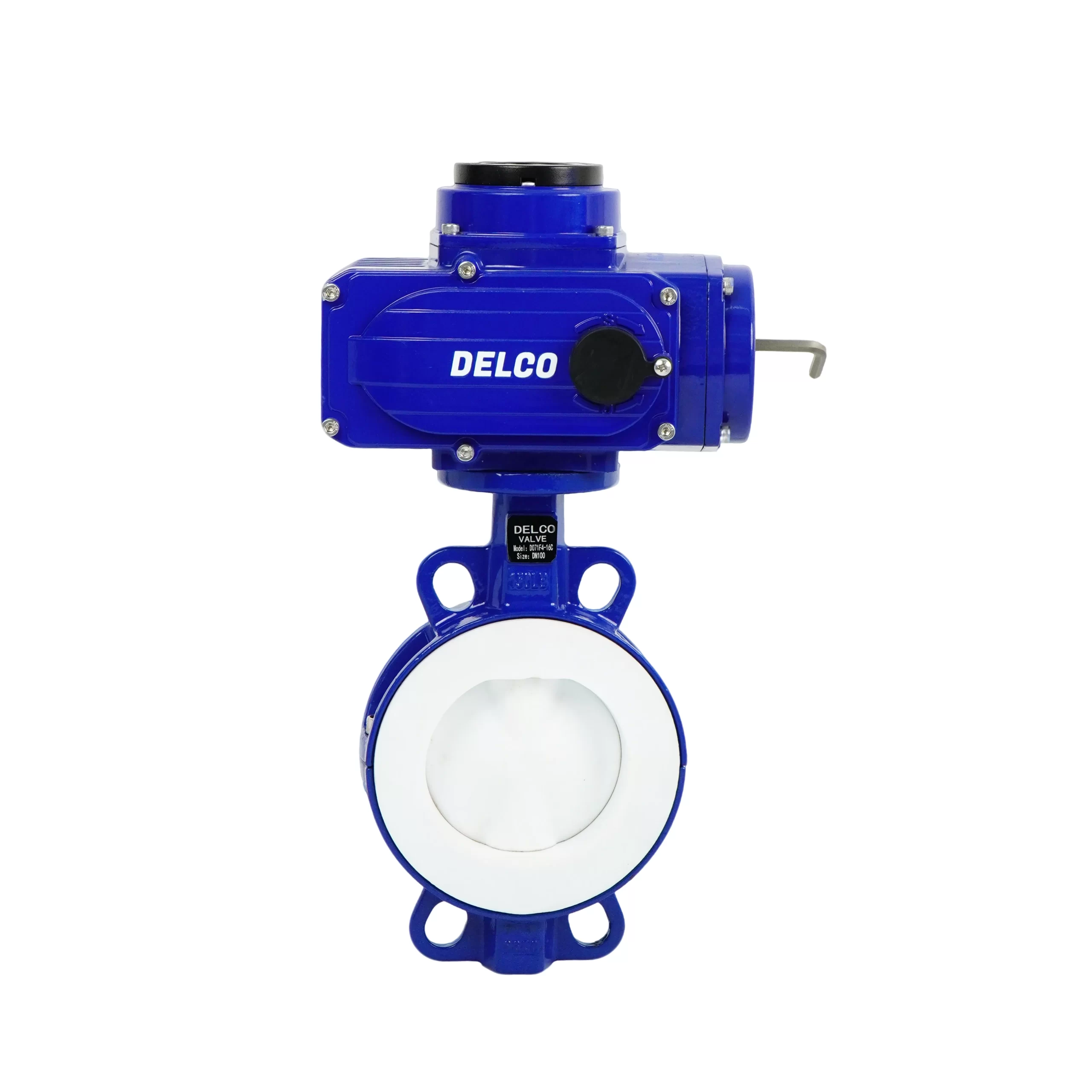 IP67-DK56-DC Electric Cast Iron Laminated Fluorine Butterfly Valve 3