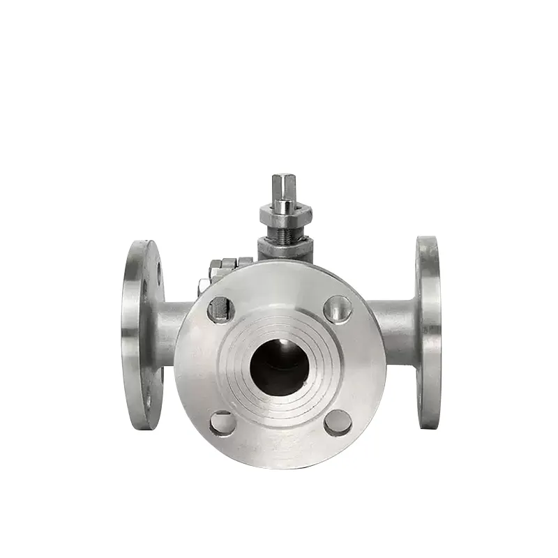Manual 3-Way Flanged Ball Valve 4