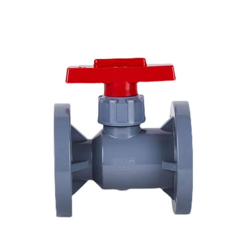 Manual two-way plastic flange ball valve 4