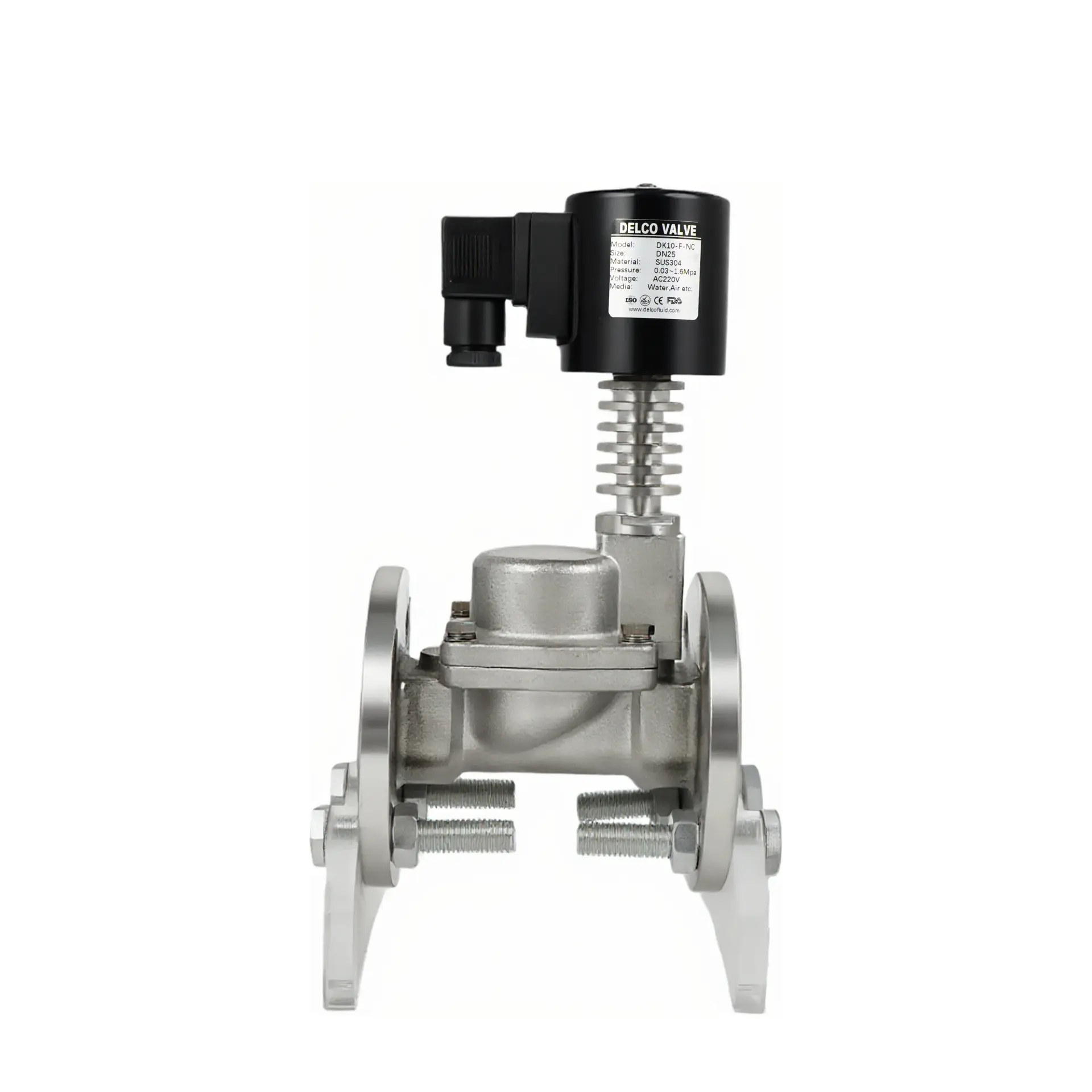 SS Flanged High Temp Piston Solenoid Valve 1